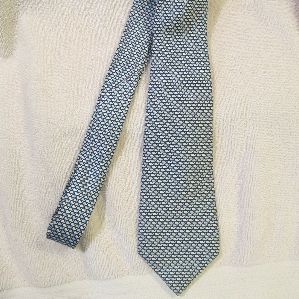 Vineyard Vines Silk Neck Tie Whale Pattern